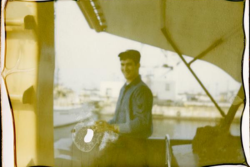 IU military student on a boat